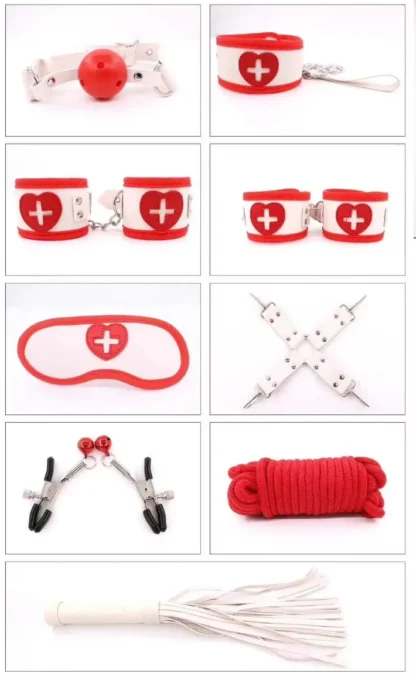 KIT BONDAGE - ENFERMERA - 9 PIEZAS - Image 4