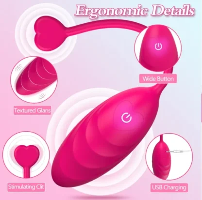 HUEVO VIBRADOR APP – ROSE RED - Image 2