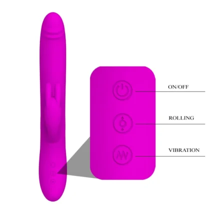 DILDO VIBRADOR BYRON - CON ROTACIÓN INTERNA Y ESTIMULADOR DE CLÍTORIS - Image 4
